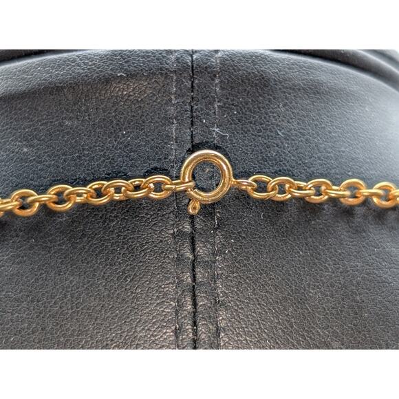 Vintage Avon 1980 Gold Tone Turtle Brooch/Pendant 28" Chain Necklace - Picture 8 of 10